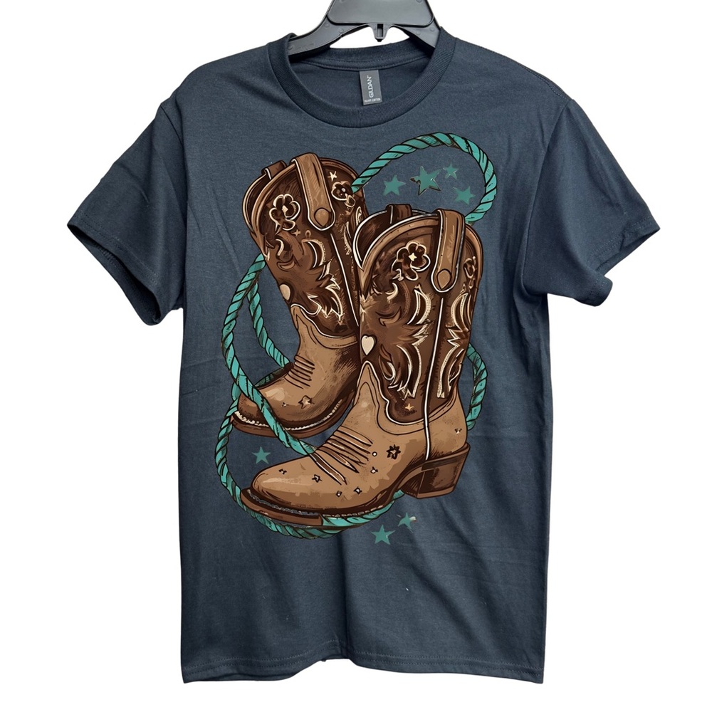 Western Cowboy Black Graphic Tee